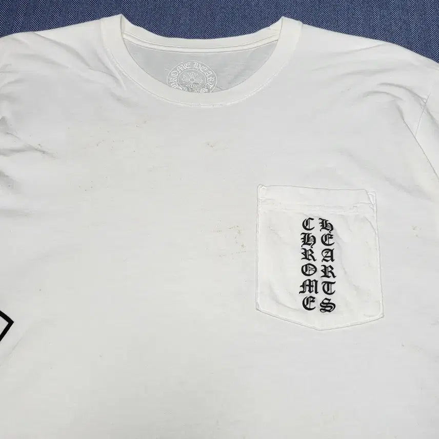 [BUNJANG] Chrome Hearts Scroll Logo T-shirt White (L) / 크롬하츠 사이드 티바 스크립트 로고 티셔츠 화이트 (L)