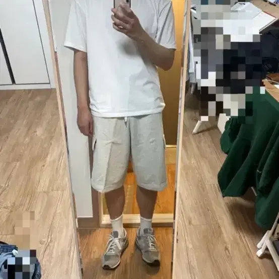[BUNJANG] Afterpray Wide Sweat Cargo Shorts Lavender Bermuda Pants / [특가] 애프터프레이 스웨트 카고 쇼츠 라벤더 와이드 버뮤다 팬츠 반바지