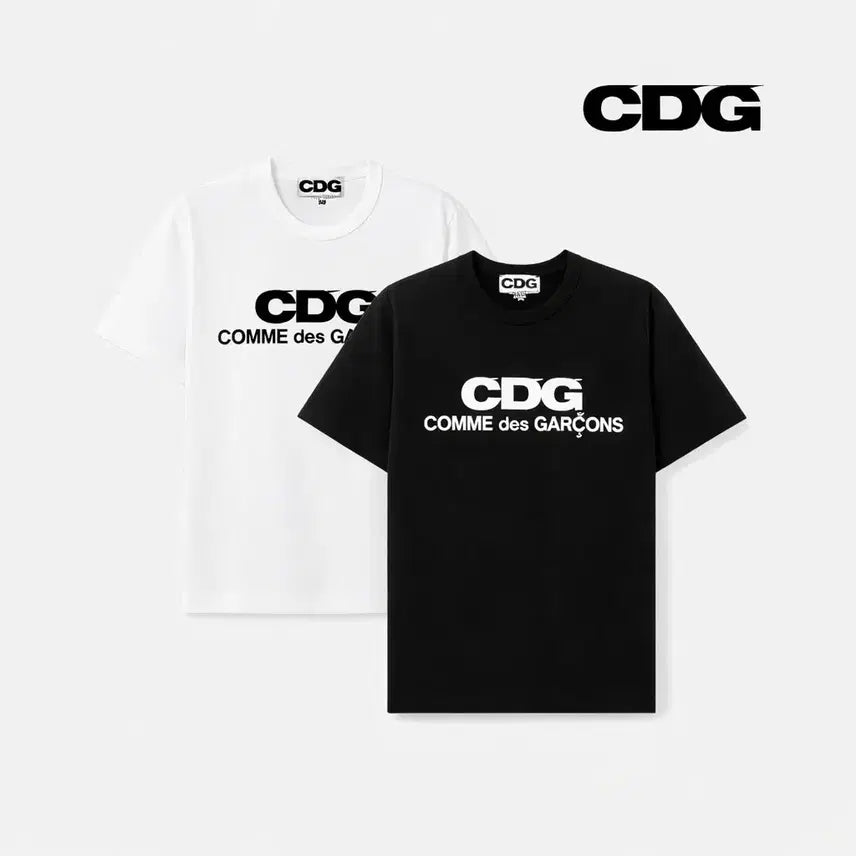 [BUNJANG] Comme des Garcons CDG Short Sleeve T-shirt / 꼼데가르송 CDG 반팔 티셔츠 블랙/화이트