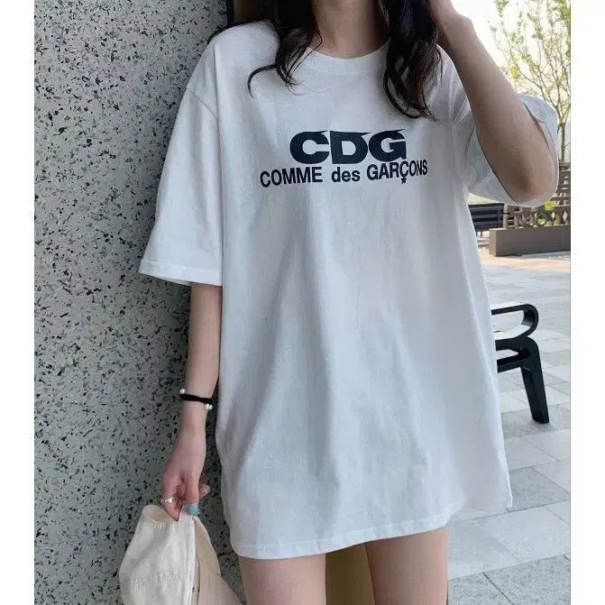 [BUNJANG] Comme des Garcons CDG Short Sleeve T-shirt / 꼼데가르송 CDG 반팔 티셔츠 블랙/화이트