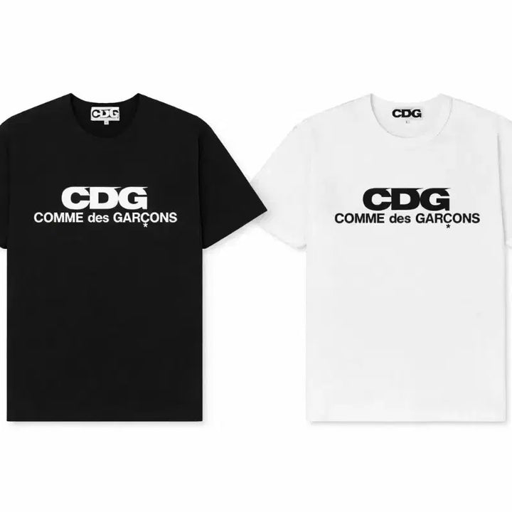[BUNJANG] Comme des Garcons CDG Short Sleeve T-shirt / 꼼데가르송 CDG 반팔 티셔츠 블랙/화이트