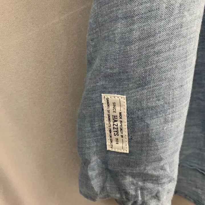 [SOLD OUT] L 헤지스 블루 린넨 셔츠 남방