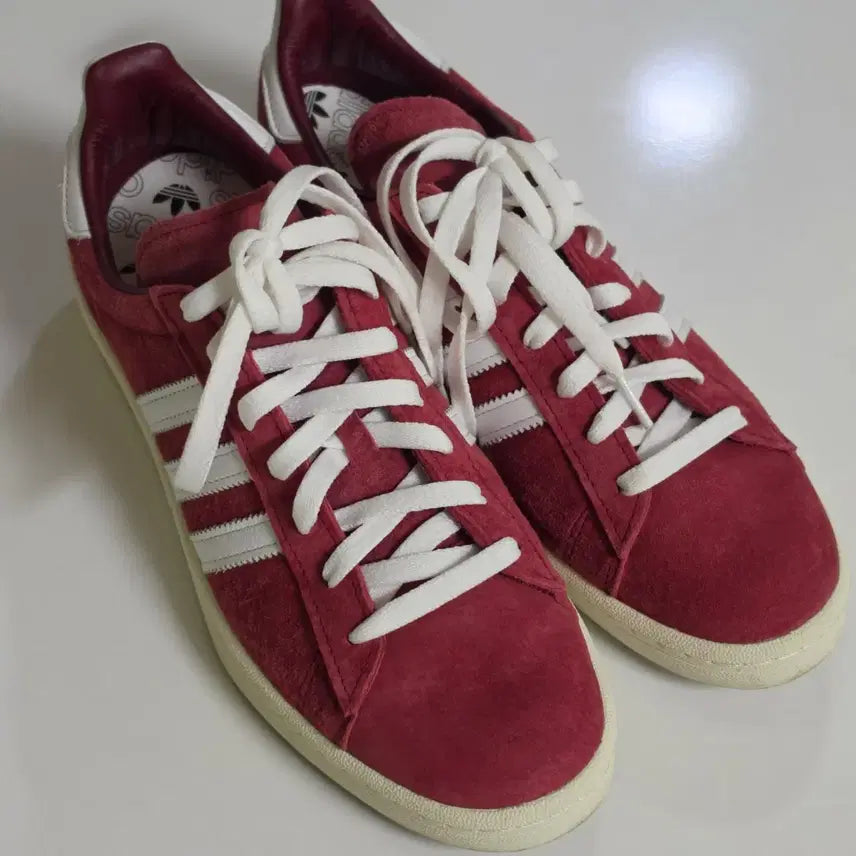 [BUNJANG] Adidas Campus Suede Burgundy Sneakers / 아디다스 캠퍼스 스웨이드 버건디 운동화