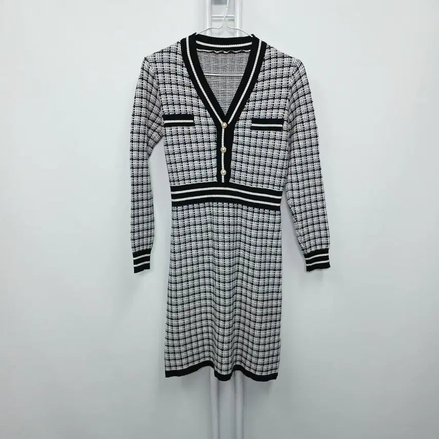 [BUNJANG] Casual Knit Cardigan Dress / 캐주얼 가디건형 니트 원피스 44-55