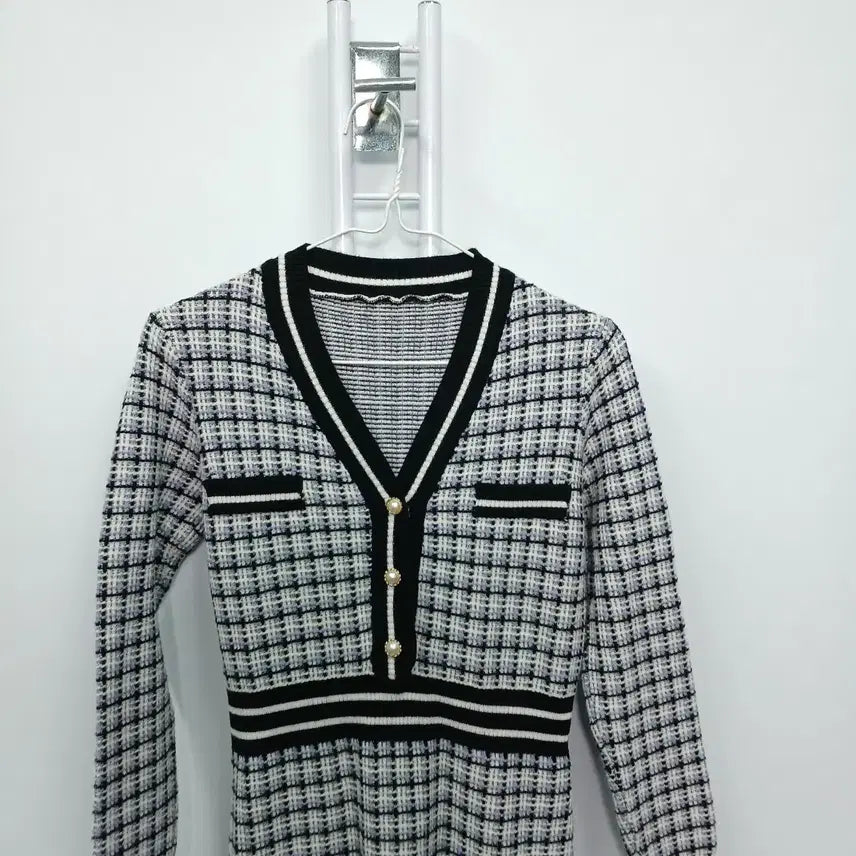 [BUNJANG] Casual Knit Cardigan Dress / 캐주얼 가디건형 니트 원피스 44-55