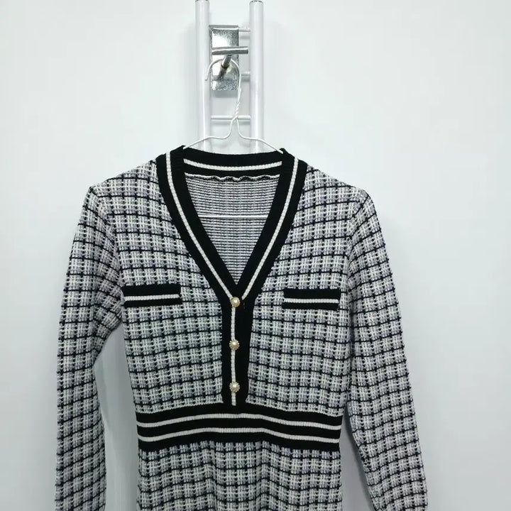 [BUNJANG] Casual Knit Cardigan Dress / 캐주얼 가디건형 니트 원피스 44-55