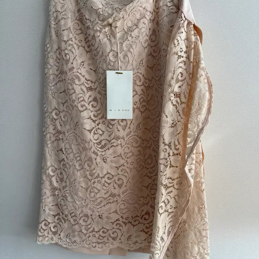 [BUNJANG] Missa Lace Skirt Pink 55 Size / (새상품) 미샤 레이스 스커트 핑크 55사이즈 정장, 예복, 아나운서,
