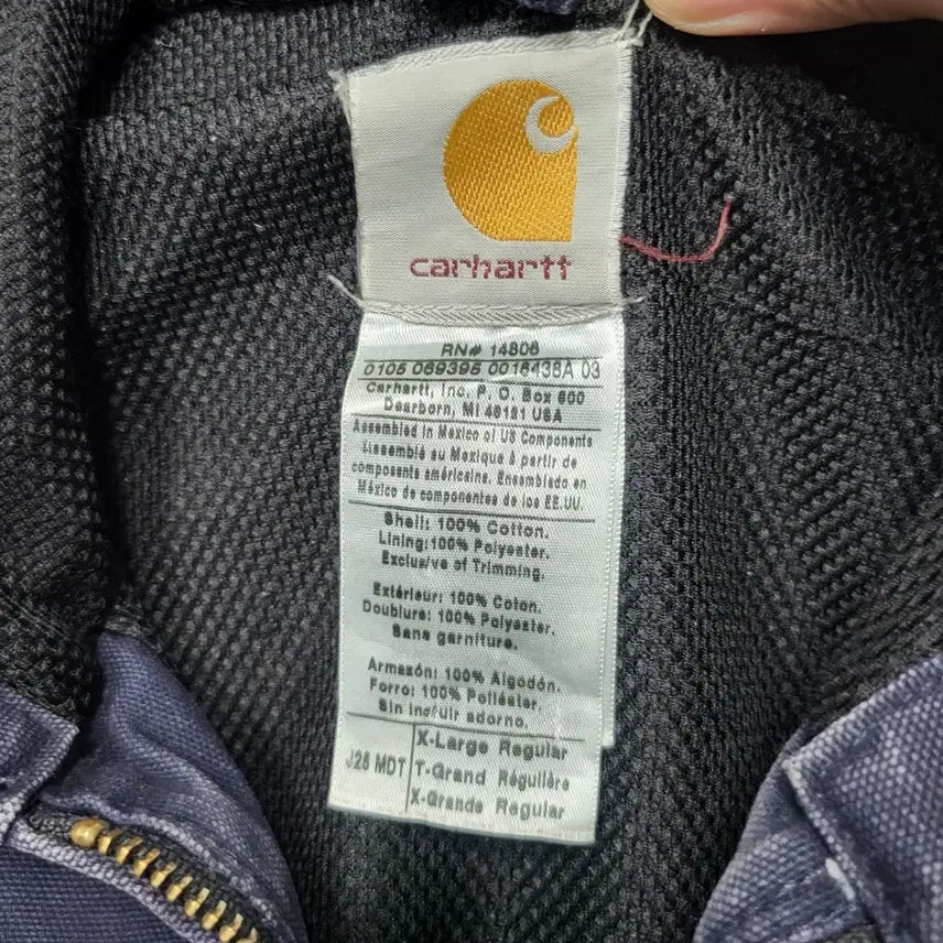 [BUNJANG] Carhartt J25 Duck Active Jacket - Navy (XL) / 칼하트 j25 덕 액티브 자켓 네이비 (XL)