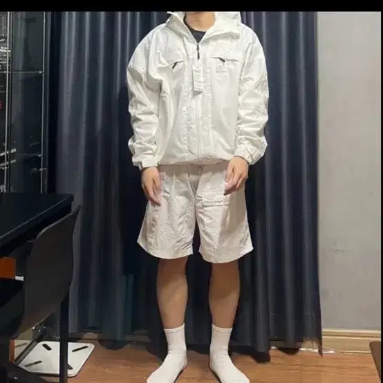 [BUNJANG] Travel Workshop Patched Cargo Bermuda Shorts / [새상품] 트래블 워크샵 패치드 카고 버뮤다 L 쇼츠 반바지 오프 화이트