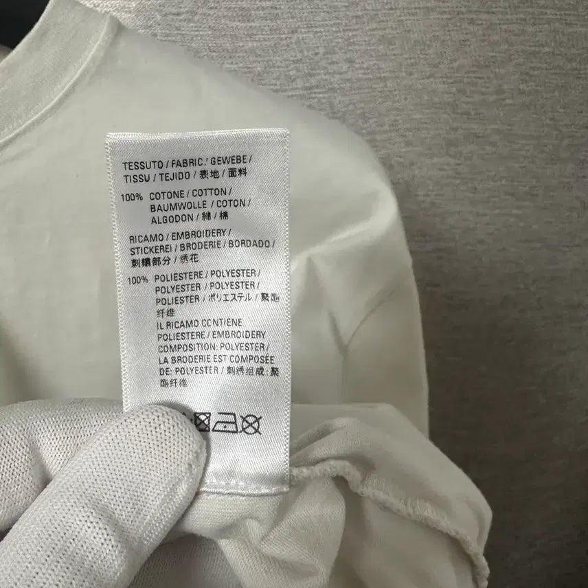 [SOLD OUT] 발렌시아가 웨이브로고 반팔 아이보리 (S)
