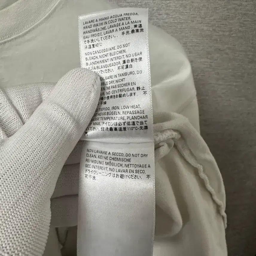 [SOLD OUT] 발렌시아가 웨이브로고 반팔 아이보리 (S)