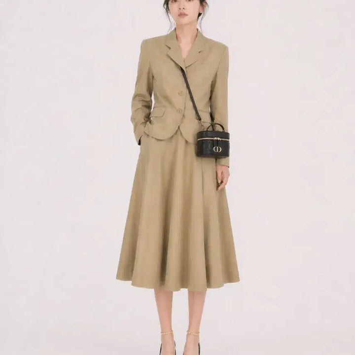 [BUNJANG] NEWYORKER Wool 100% Khaki Beige Set / NEWYORKER 여름 울 100% 카키베이지 셋업