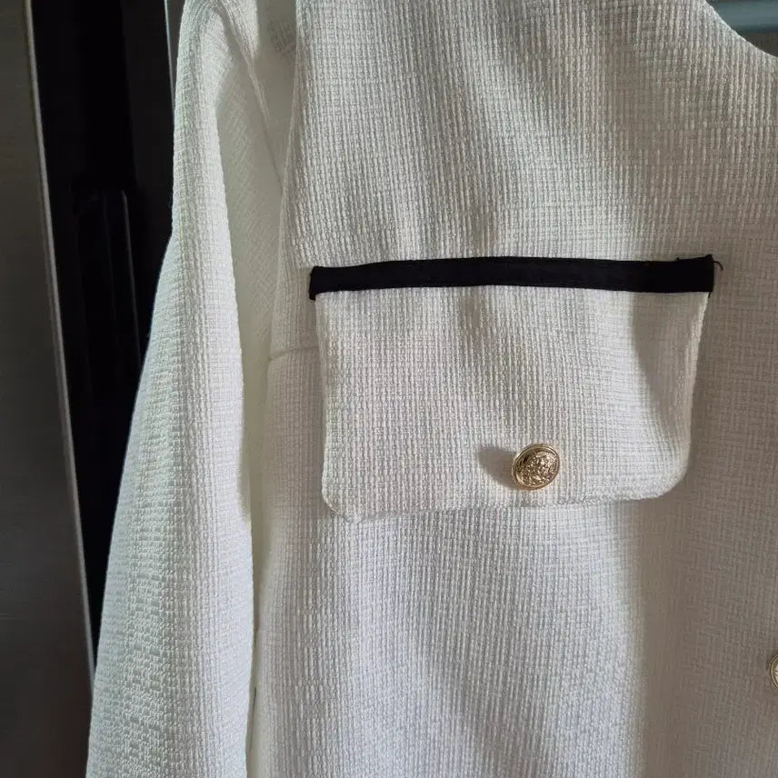 [BUNJANG] Tweed Crop Jacket / [새상품급] 트위드st 배색 크롭 자켓 (가단 50)