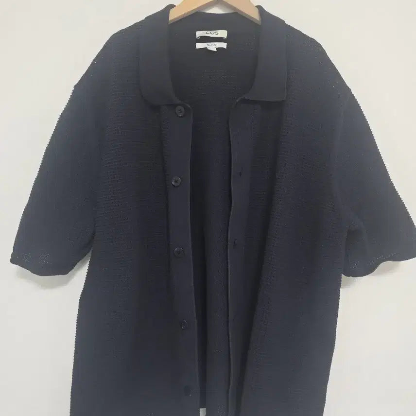 [SOLD OUT] COS 코스 네이비 와플 니트 셔츠 가디건 오버핏 XL (가슴60)