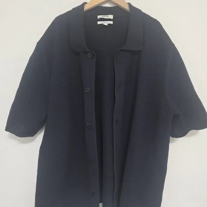[SOLD OUT] COS 코스 네이비 와플 니트 셔츠 가디건 오버핏 XL (가슴60)