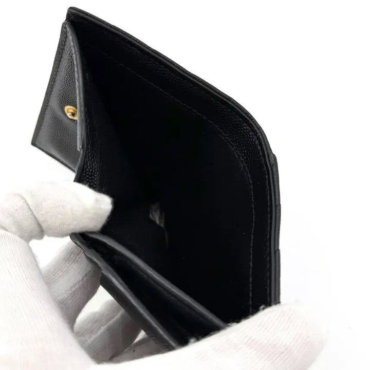 [BUNJANG] Saint Laurent Monogram Gold Flap Bifold Wallet 668290 / 생로랑 모노그램 금장 플랩 반지갑 668290