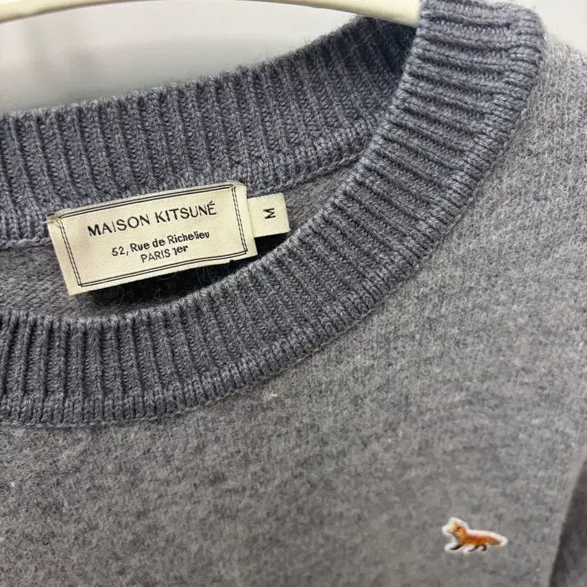 [SOLD OUT] 메종키츠네 폭스자수 메리노울100 니트 M