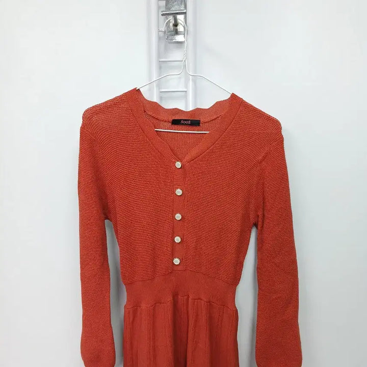 [BUNJANG] SOOS Knit Cardigan Dress / SOOS 가디건형 니트 원피스 44-55