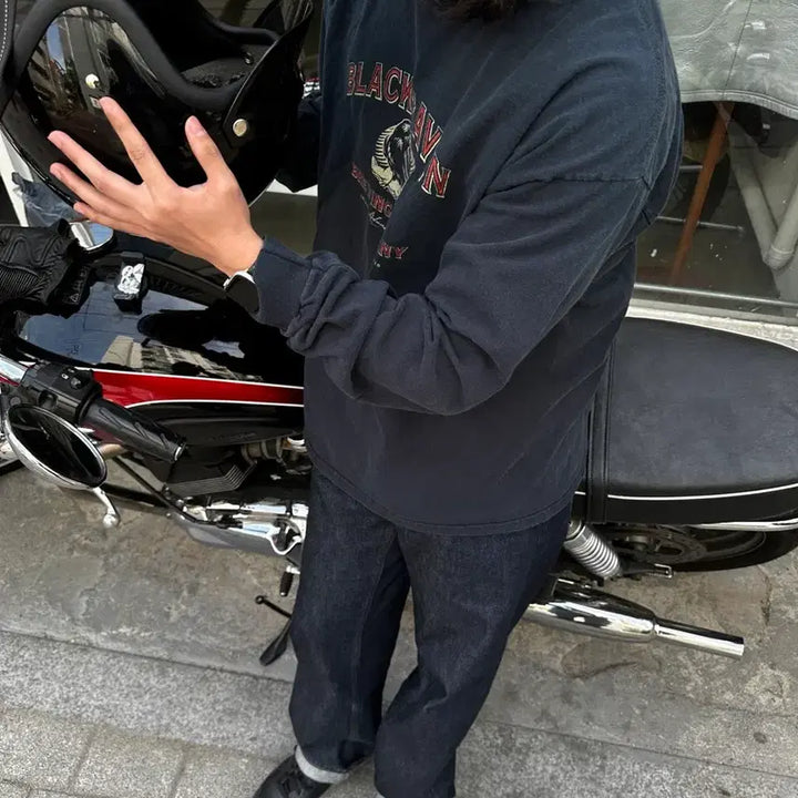 [BUNJANG] Black Raven Brewing Company Long Sleeve T-shirt / BLACK RAVEN BREWING COMPANY 롱 슬리브 긴팔티