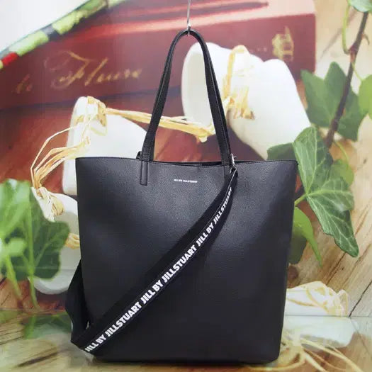 [BUNJANG] Jill by Jill Stuart Shoulder Bag - Black Faux Leather Tote / 구제토토 질 바이 질스튜어트 숄더백 정품 중고가방 명품 62404