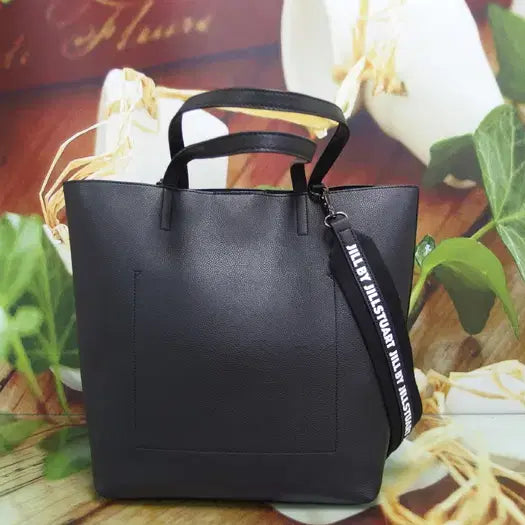 [BUNJANG] Jill by Jill Stuart Shoulder Bag - Black Faux Leather Tote / 구제토토 질 바이 질스튜어트 숄더백 정품 중고가방 명품 62404