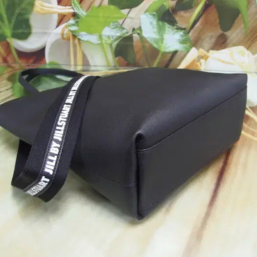 [BUNJANG] Jill by Jill Stuart Shoulder Bag - Black Faux Leather Tote / 구제토토 질 바이 질스튜어트 숄더백 정품 중고가방 명품 62404