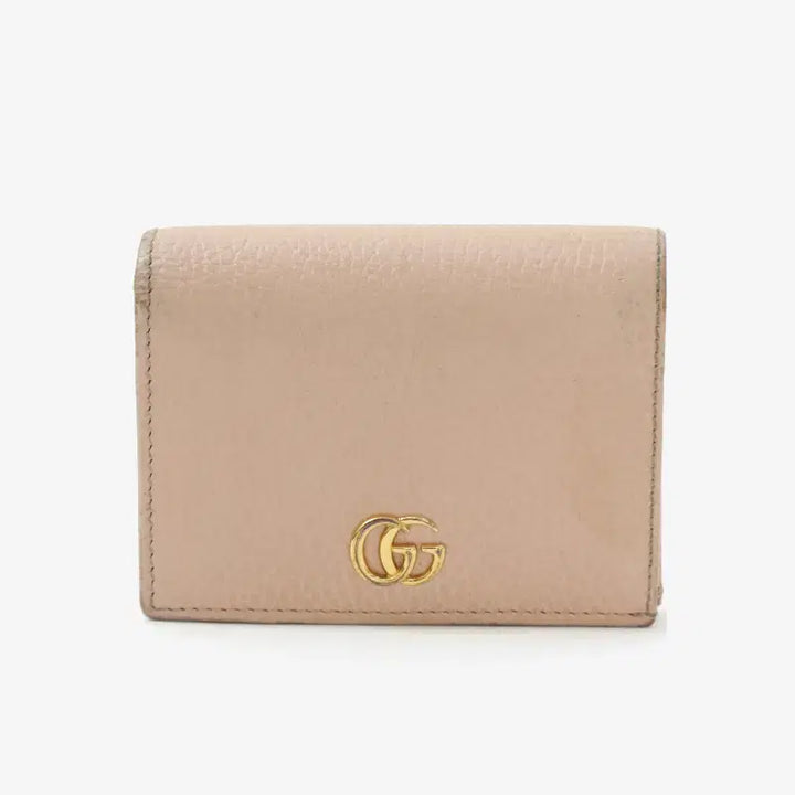 [BUNJANG] Gucci GG Marmont Bifold Wallet Beige Pink / (정품)구찌 456126 GG 마몬트 반지갑 가죽 베이지핑크