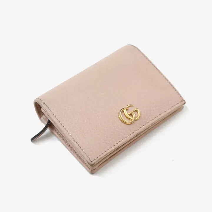 [BUNJANG] Gucci GG Marmont Bifold Wallet Beige Pink / (정품)구찌 456126 GG 마몬트 반지갑 가죽 베이지핑크