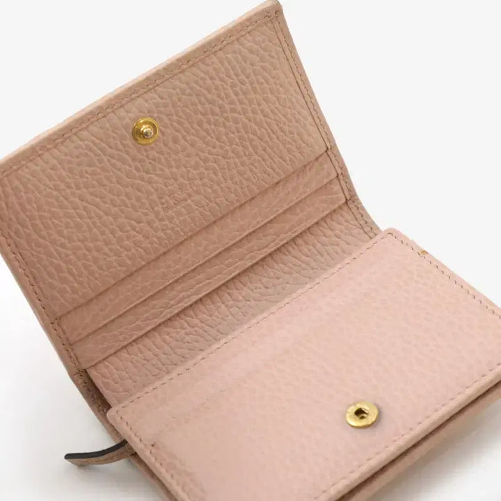 [BUNJANG] Gucci GG Marmont Bifold Wallet Beige Pink / (정품)구찌 456126 GG 마몬트 반지갑 가죽 베이지핑크