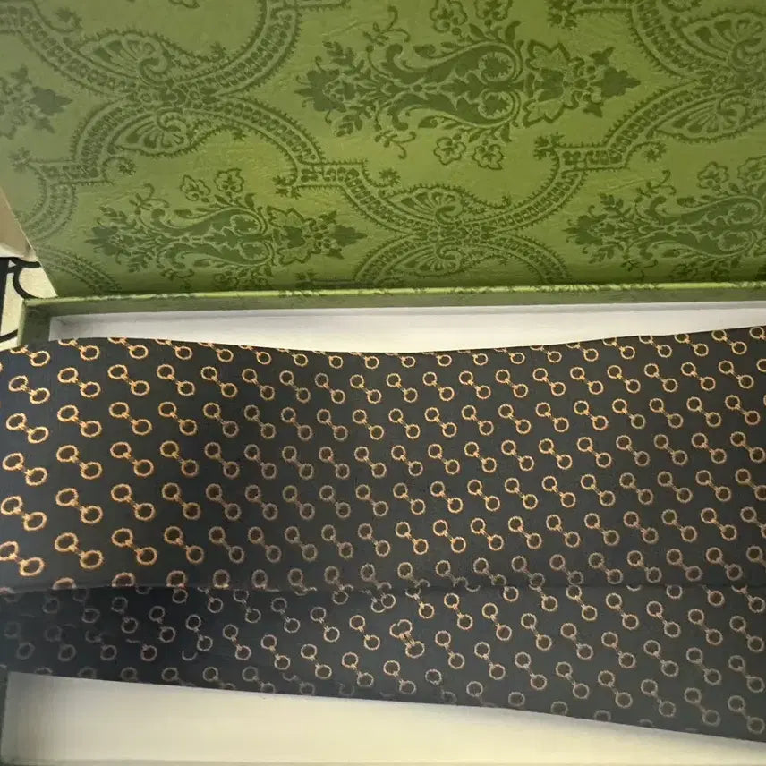 [BUNJANG] Gucci GG Logo Silk Tie / 구찌 블랙 GG 로고 패턴 실크 넥타이