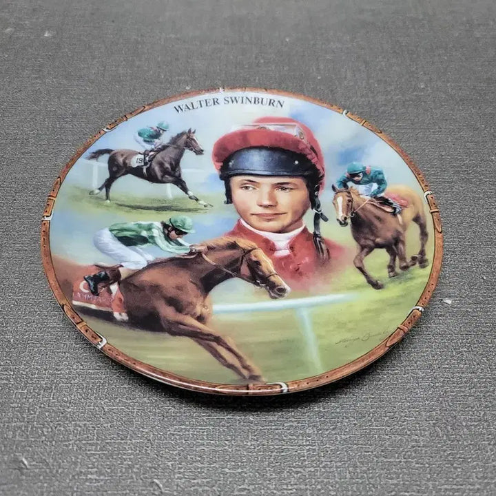 [BUNJANG] Royal Worcester Walter Swinburn Commemorative Plate / 영국 로얄우스터 경마기념 접시 월터 스윈번