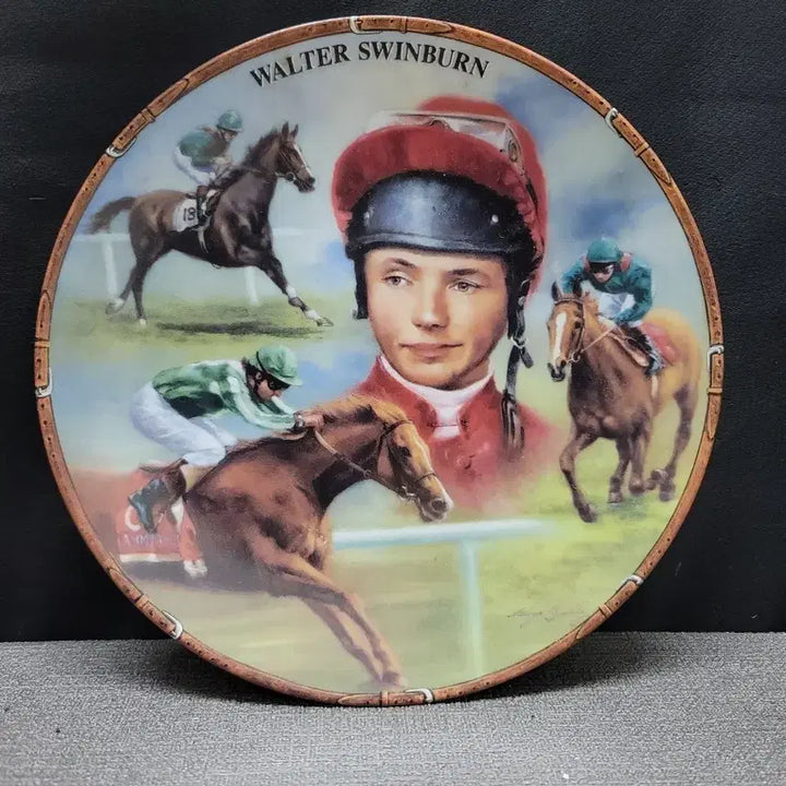 [BUNJANG] Royal Worcester Walter Swinburn Commemorative Plate / 영국 로얄우스터 경마기념 접시 월터 스윈번