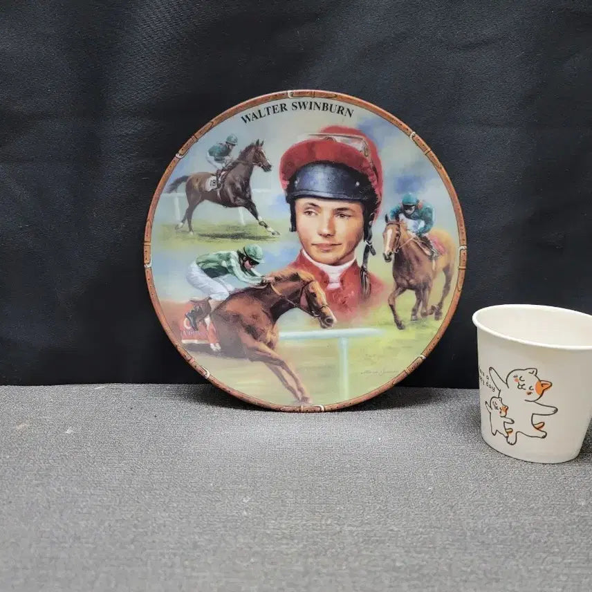 [BUNJANG] Royal Worcester Walter Swinburn Commemorative Plate / 영국 로얄우스터 경마기념 접시 월터 스윈번