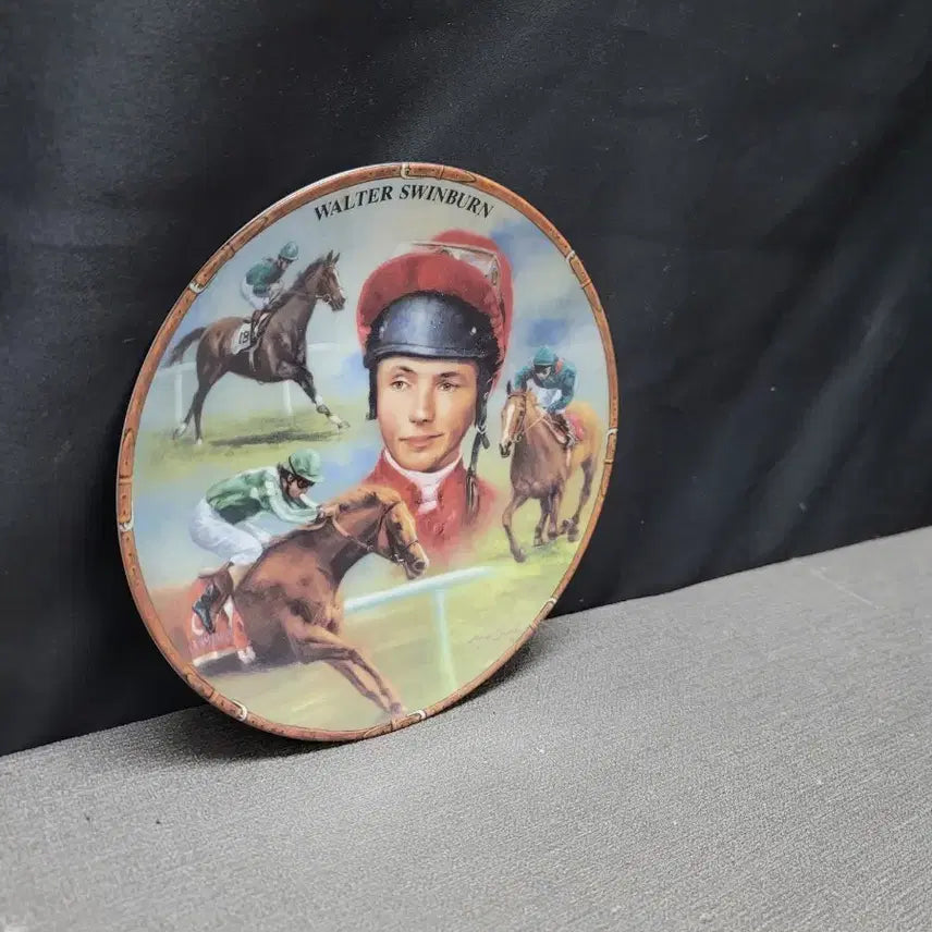 [BUNJANG] Royal Worcester Walter Swinburn Commemorative Plate / 영국 로얄우스터 경마기념 접시 월터 스윈번