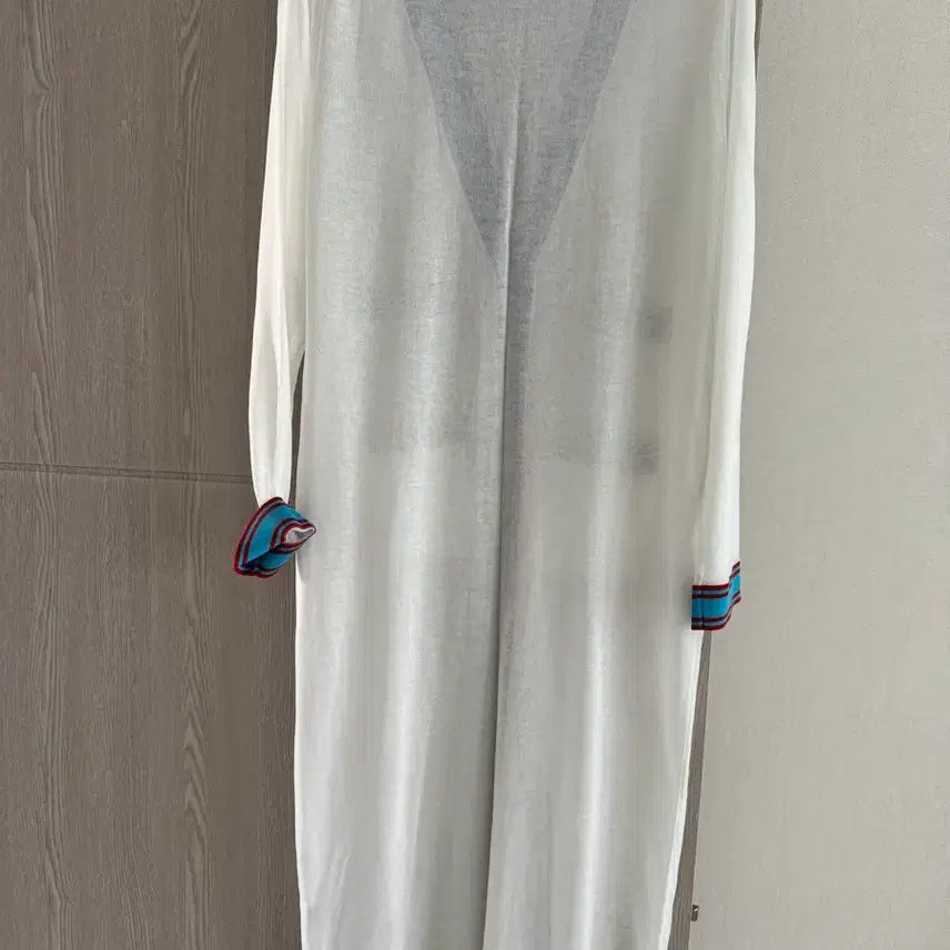 [BUNJANG] Karl Lagerfeld White Long Cardigan / 25FW 칼라거펠트 화이트 롱 가디건 90