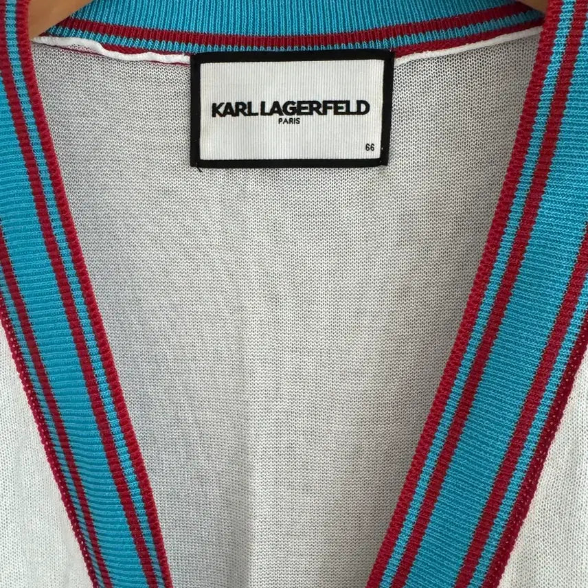 [BUNJANG] Karl Lagerfeld White Long Cardigan / 25FW 칼라거펠트 화이트 롱 가디건 90