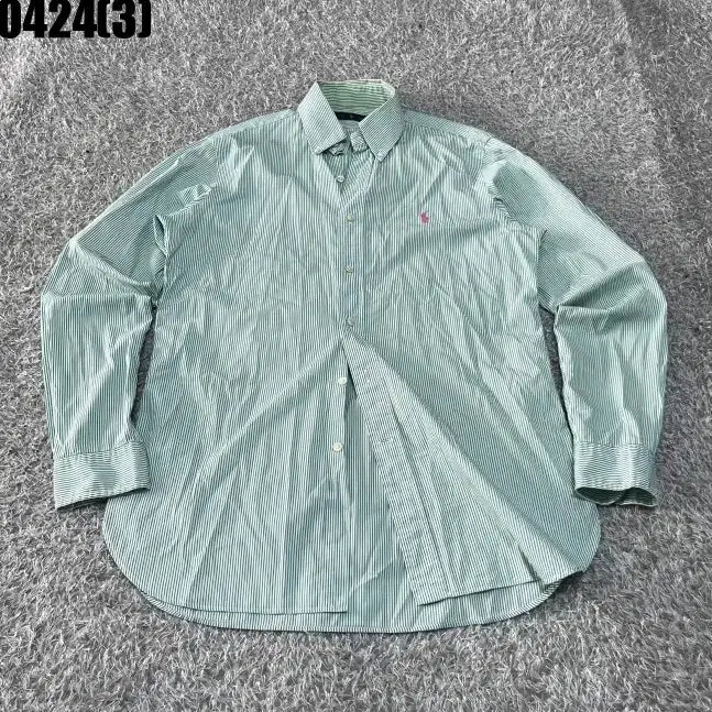 [BUNJANG] Ralph Lauren Striped Long Sleeve Shirt (Size S) / 랄프로렌 스트라이프 긴팔 셔츠 S 실측 95
