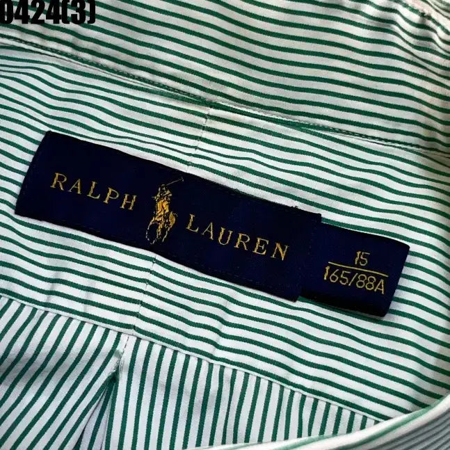 [BUNJANG] Ralph Lauren Striped Long Sleeve Shirt (Size S) / 랄프로렌 스트라이프 긴팔 셔츠 S 실측 95