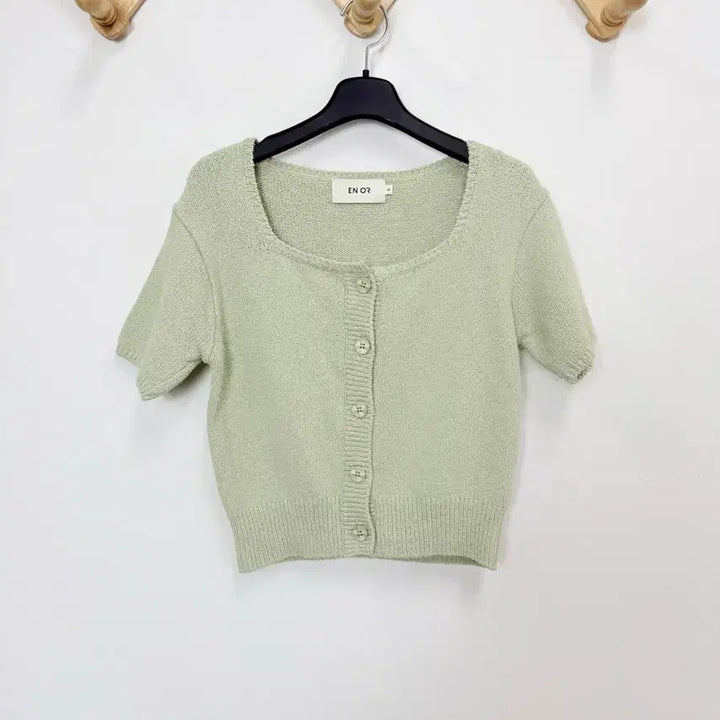 [BUNJANG] Enor Square Neck Crop Cardigan / 엔오르 스퀘어넥 크롭 가디건