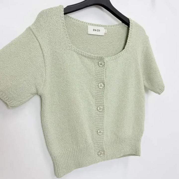 [BUNJANG] Enor Square Neck Crop Cardigan / 엔오르 스퀘어넥 크롭 가디건