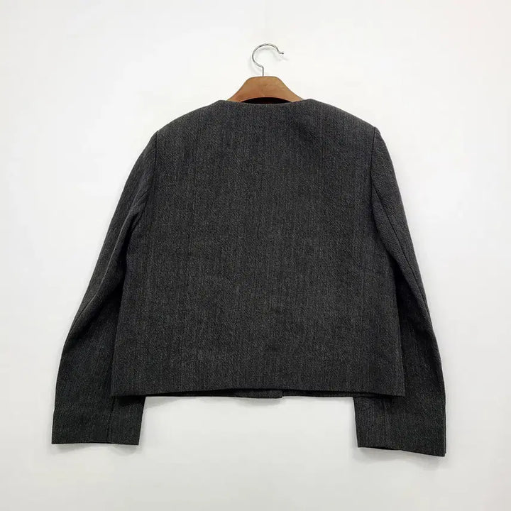 [BUNJANG] LYRIQUE Alice Short Collarless Jacket / LYRIQUE 리리끄 노카라 숏 자켓/새상품/55/앨리스/1098