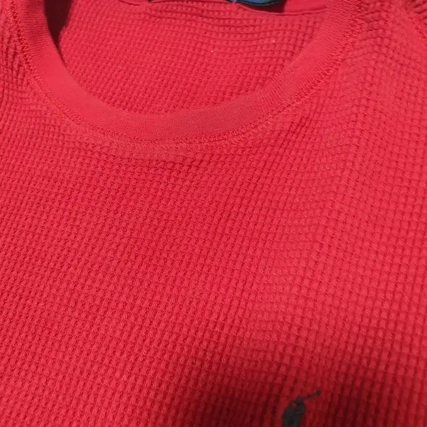 [BUNJANG] Polo Ralph Lauren Red Waffle Knit Sweater / 폴로 랄프로렌 레드 와플 니트 S (95사이즈)