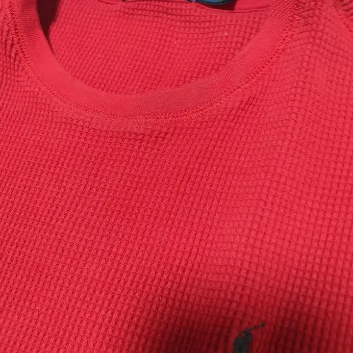 [BUNJANG] Polo Ralph Lauren Red Waffle Knit Sweater / 폴로 랄프로렌 레드 와플 니트 S (95사이즈)