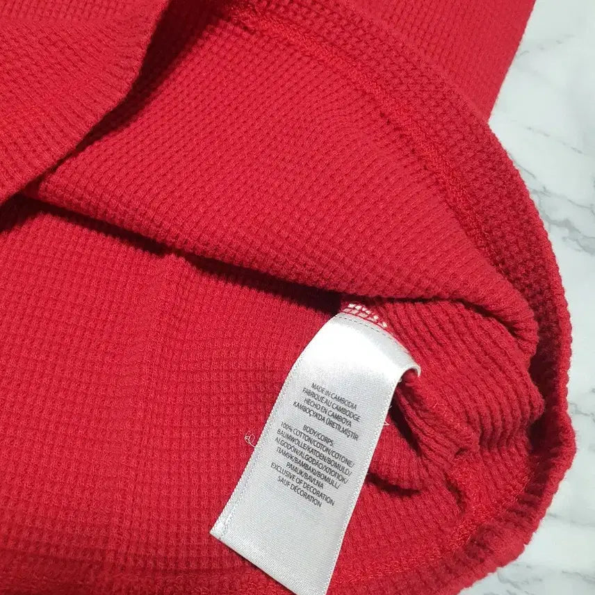 [BUNJANG] Polo Ralph Lauren Red Waffle Knit Sweater / 폴로 랄프로렌 레드 와플 니트 S (95사이즈)