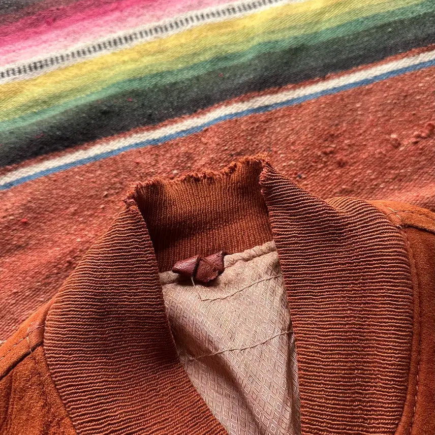 [BUNJANG] 50s USA Deerskin Suede Leather Bomber Jacket / 50s USA 빈티지 디어스킨 봄버 스웨이드 레더 자켓