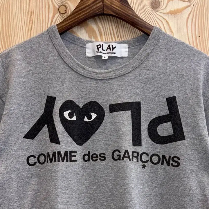 [BUNJANG] Comme des Garcons Play T-Shirt Gray / 꼼데가르송 플레이 티셔츠 그레이