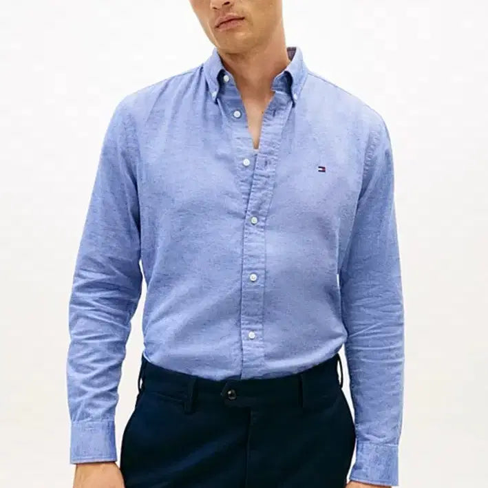 [BUNJANG] Tommy Hilfiger Shirt - Sky Blue L Size / 타미힐피거 셔츠 L 사이즈 하늘색