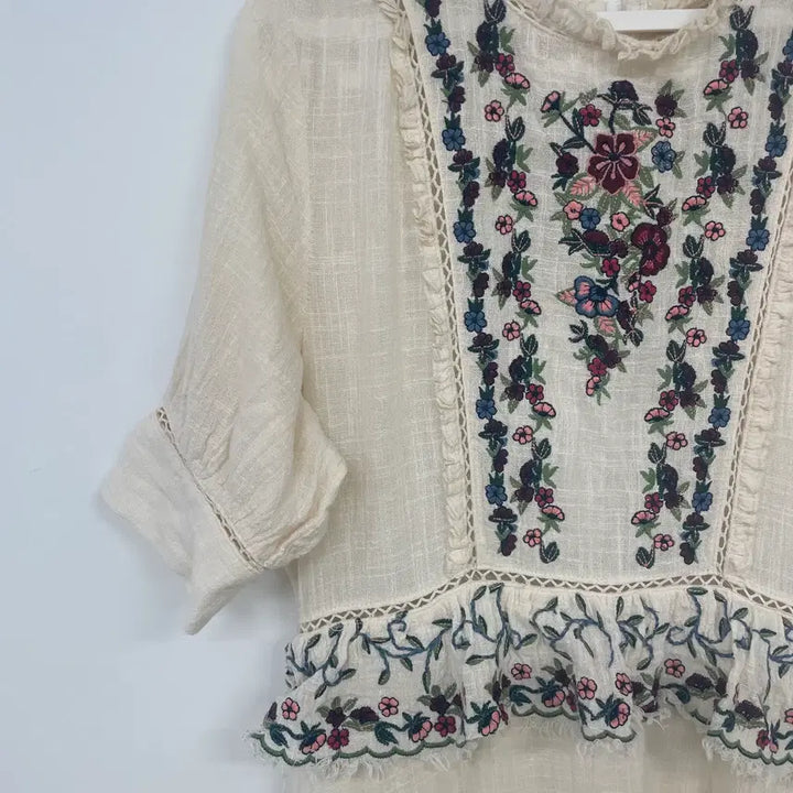 [BUNJANG] vinivini Vintage Embroidered Long Dress / vinivini 빈티지 자수 롱원피스