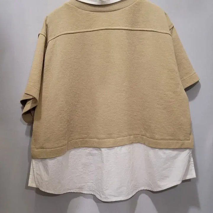 [SOLD OUT] VOV레이어드 반팔 티셔츠 (베이지)