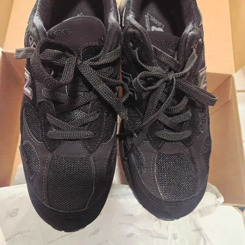 [BUNJANG] New Balance 992 Triple Black Sneakers / 뉴발란스 992 트리플블랙 운동화 USA 260